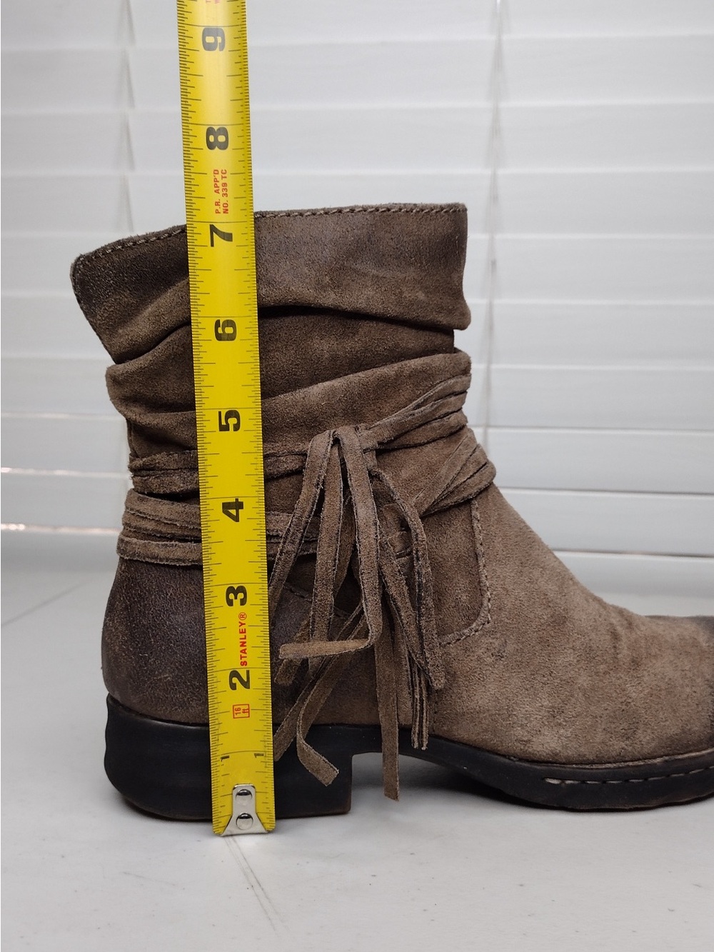 Born Cross Sz 7M Leather Boho Western Ankle Boots - Picture 11 of 13